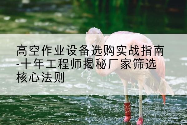 抚宁剪叉式升降机厂家-高空作业设备选购实战指南-十年工程师揭秘厂家筛选核心法则