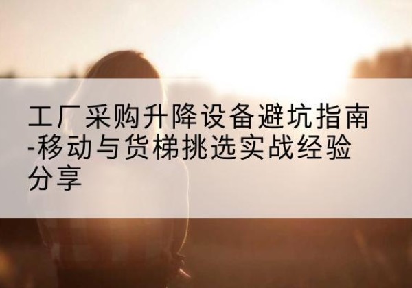 抚宁移动式升降机怎么选-工厂采购升降设备避坑指南-移动与货梯挑选实战经验分享