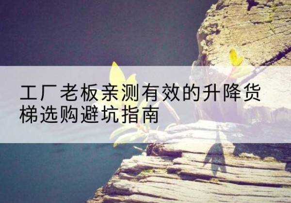 抚宁升降货梯怎么选-工厂老板亲测有效的升降货梯选购避坑指南